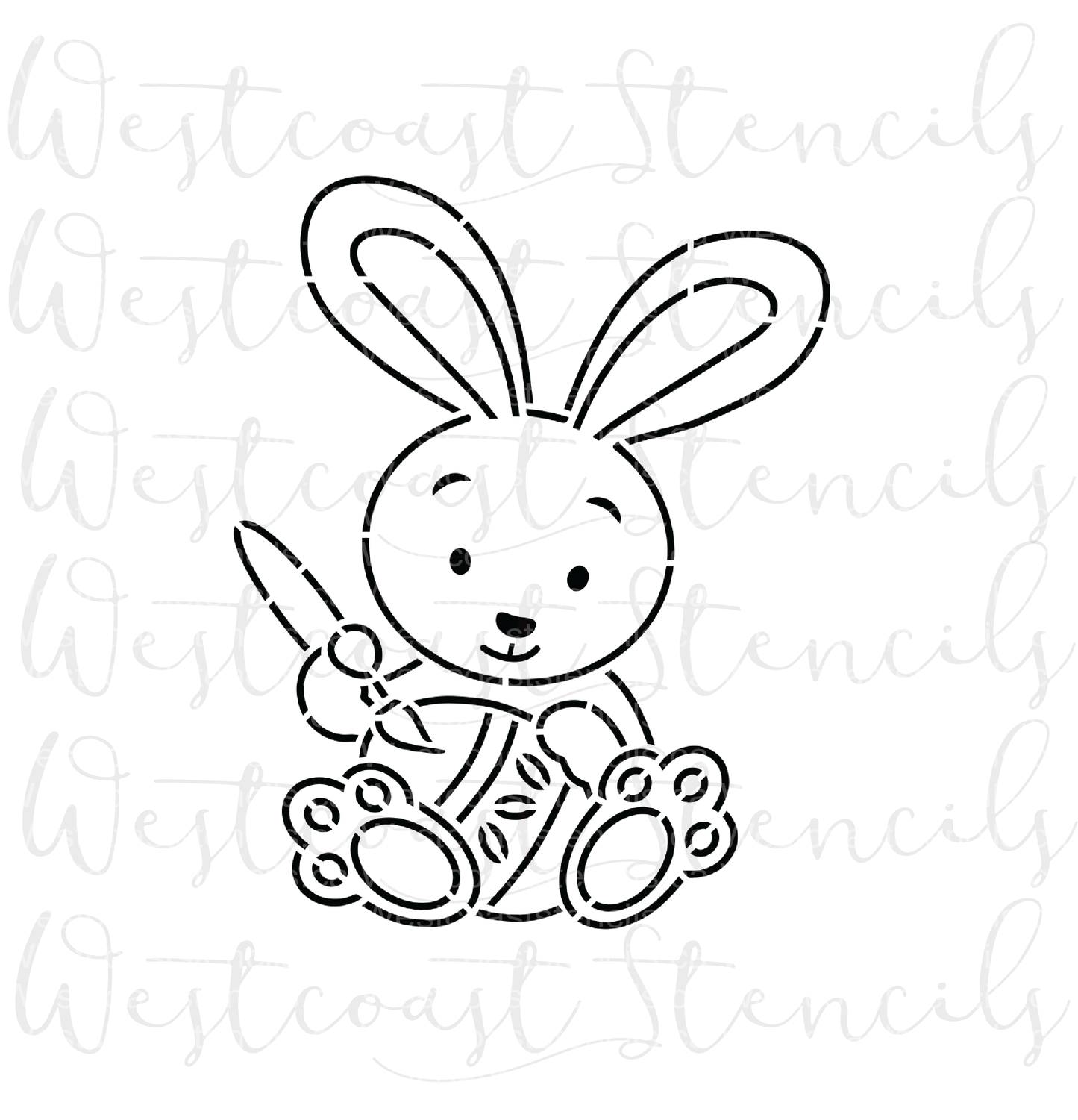 PYO Bunny Painting Easter Egg Stencil