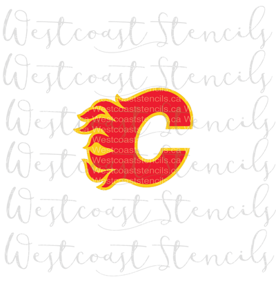 Calgary Flames Stencil