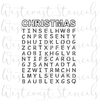 Christmas Word Search Stencil