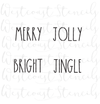 Christmas Skinny Words Stencil