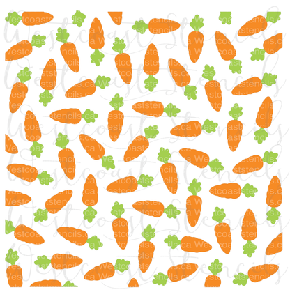 Chubby Carrot Background Stencil