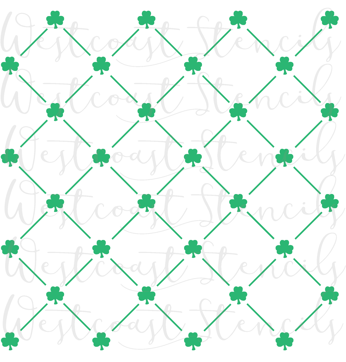 Clover Grid Stencil