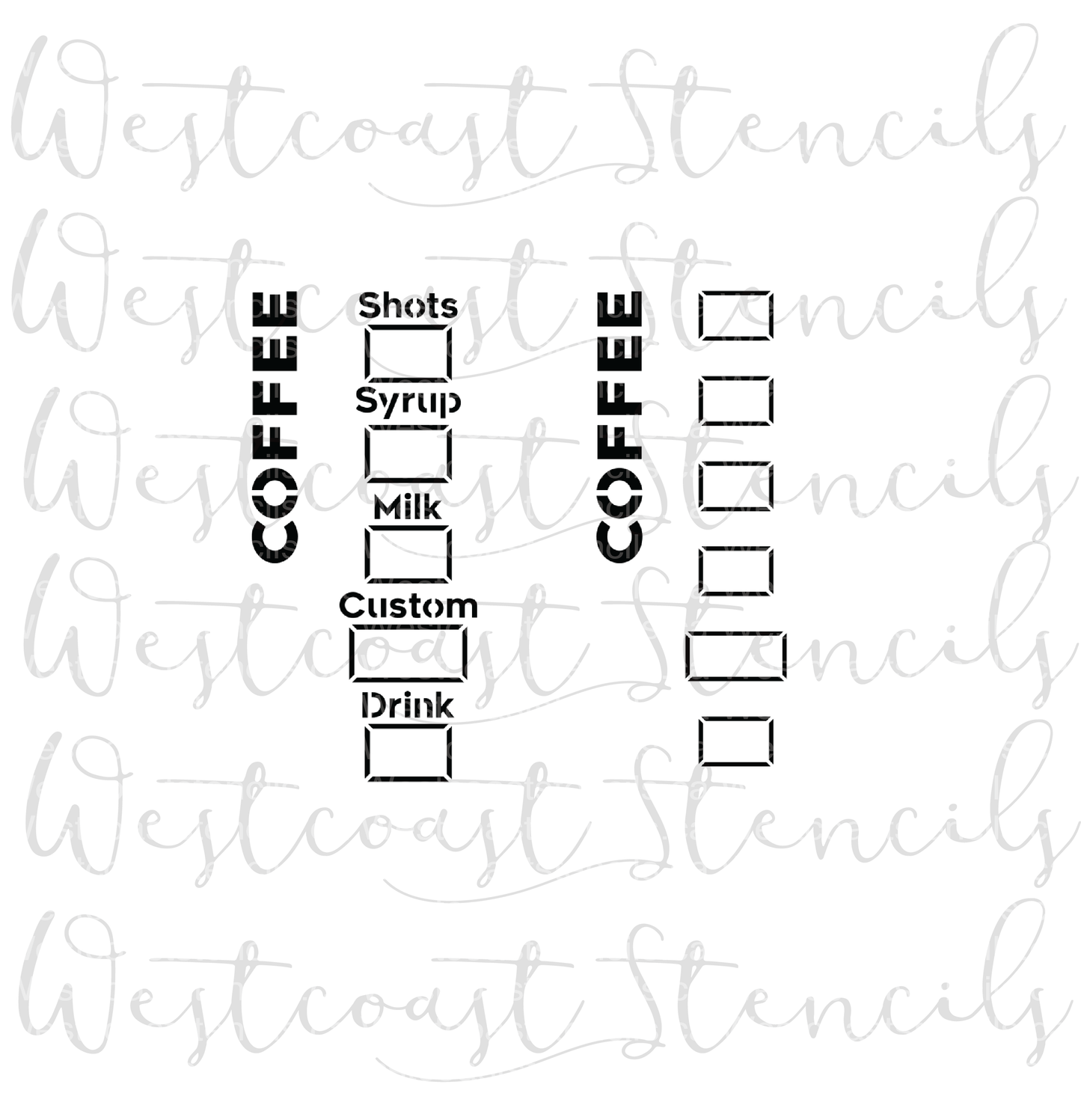 Coffee List Stencil