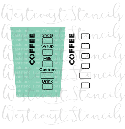 Coffee List Stencil