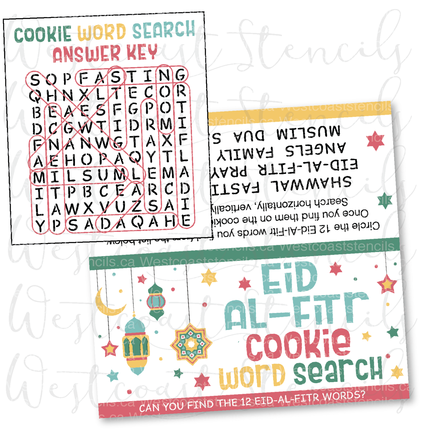 DIGITAL Eid-Al-Fitr Word Search Bag Topper