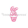 Bunny in a Pot Stencil - Drawn by Krista