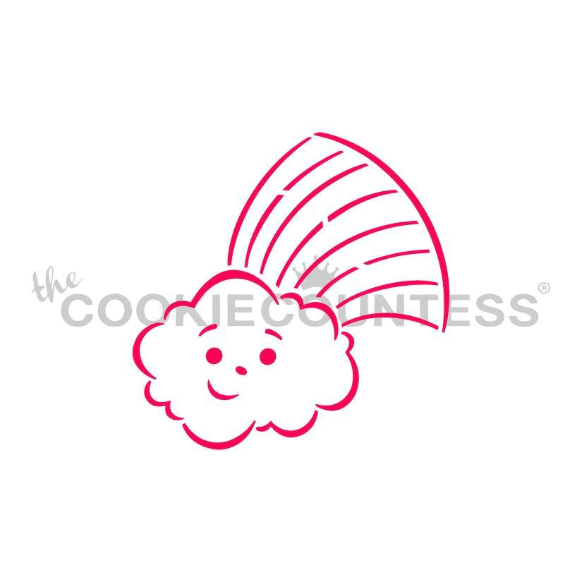 Rainbow Cloud PYO Stencil - Drawn by Krista