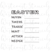 Easter Word Scramble Stencil