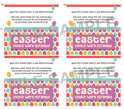 DIGITAL Easter Word Scramble Bag Topper