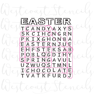 Easter Word Search Stencil