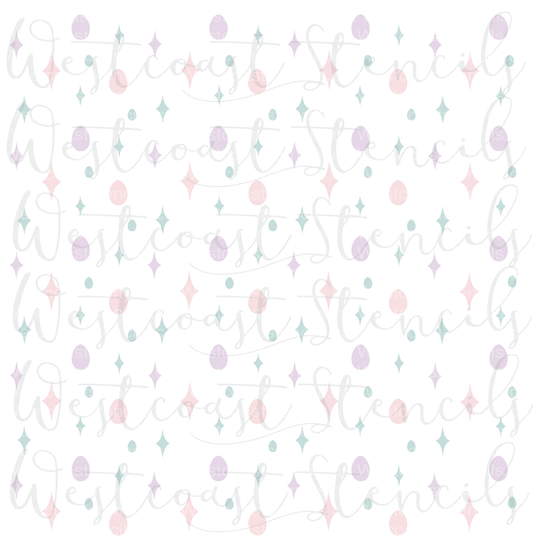 Easter Sparkle Background Stencil