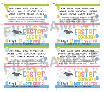 DIGITAL Easter Word Search Bag Topper