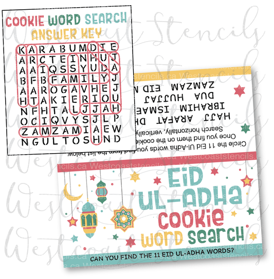 DIGITAL Eid Ul-Adha Word Search Bag Topper