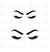 Eyelash Brow Set Stencil