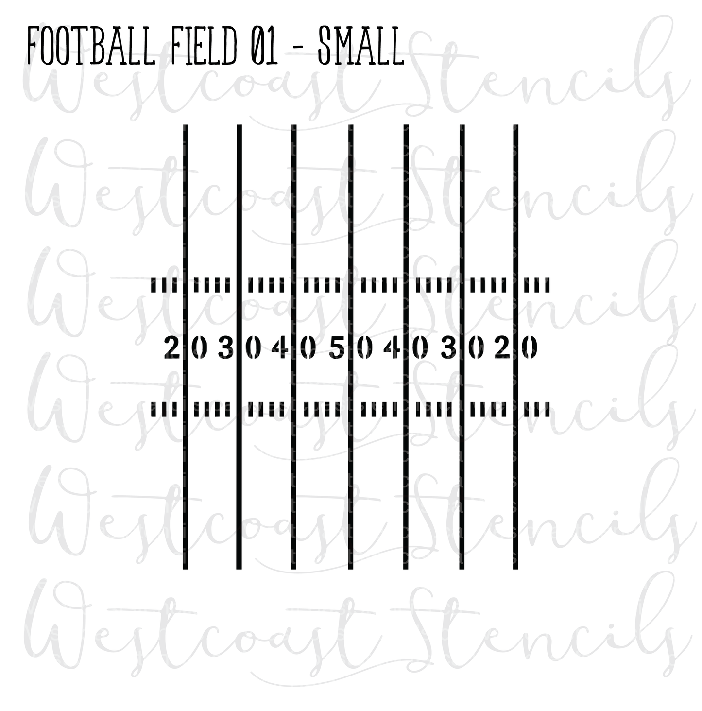 Football Field Stencil, Style 1