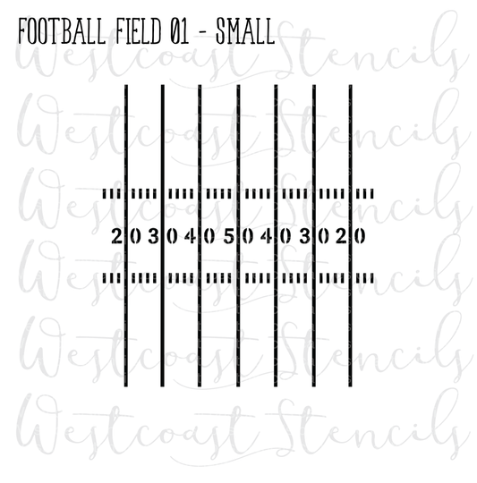 Football Field Stencil, Style 1