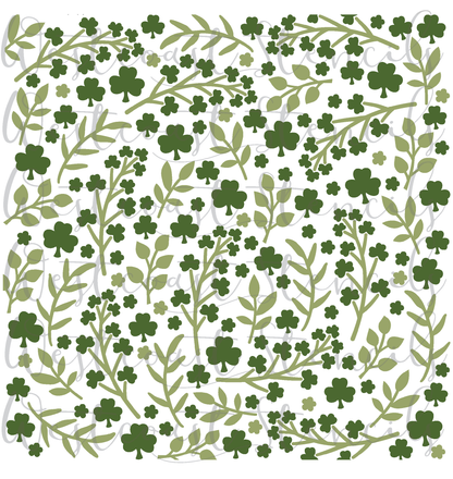 Garden of Clover Stencil, 2 Piece