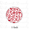 Garden of Hearts Stencil, 1 Piece