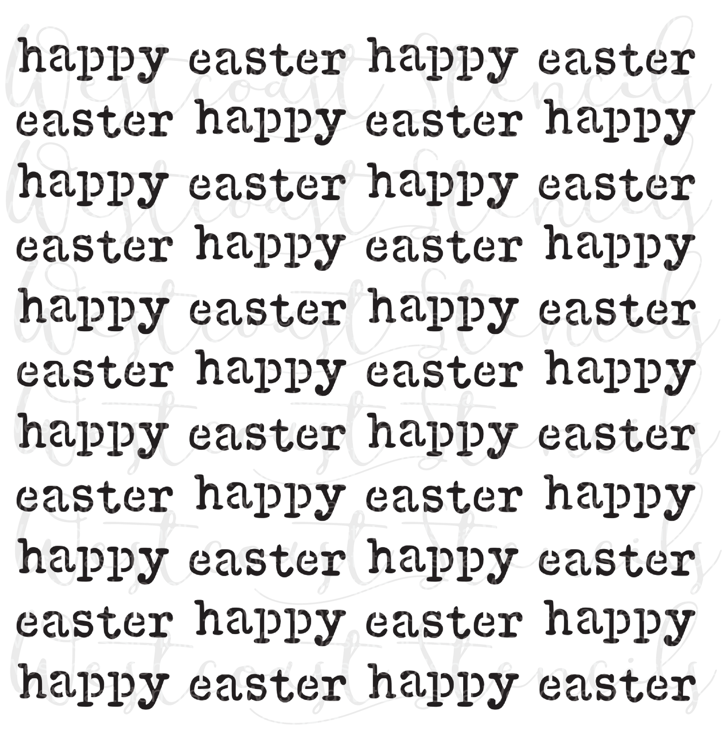 Happy Easter Text Background Stencil