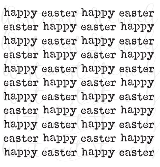 Happy Easter Text Background Stencil