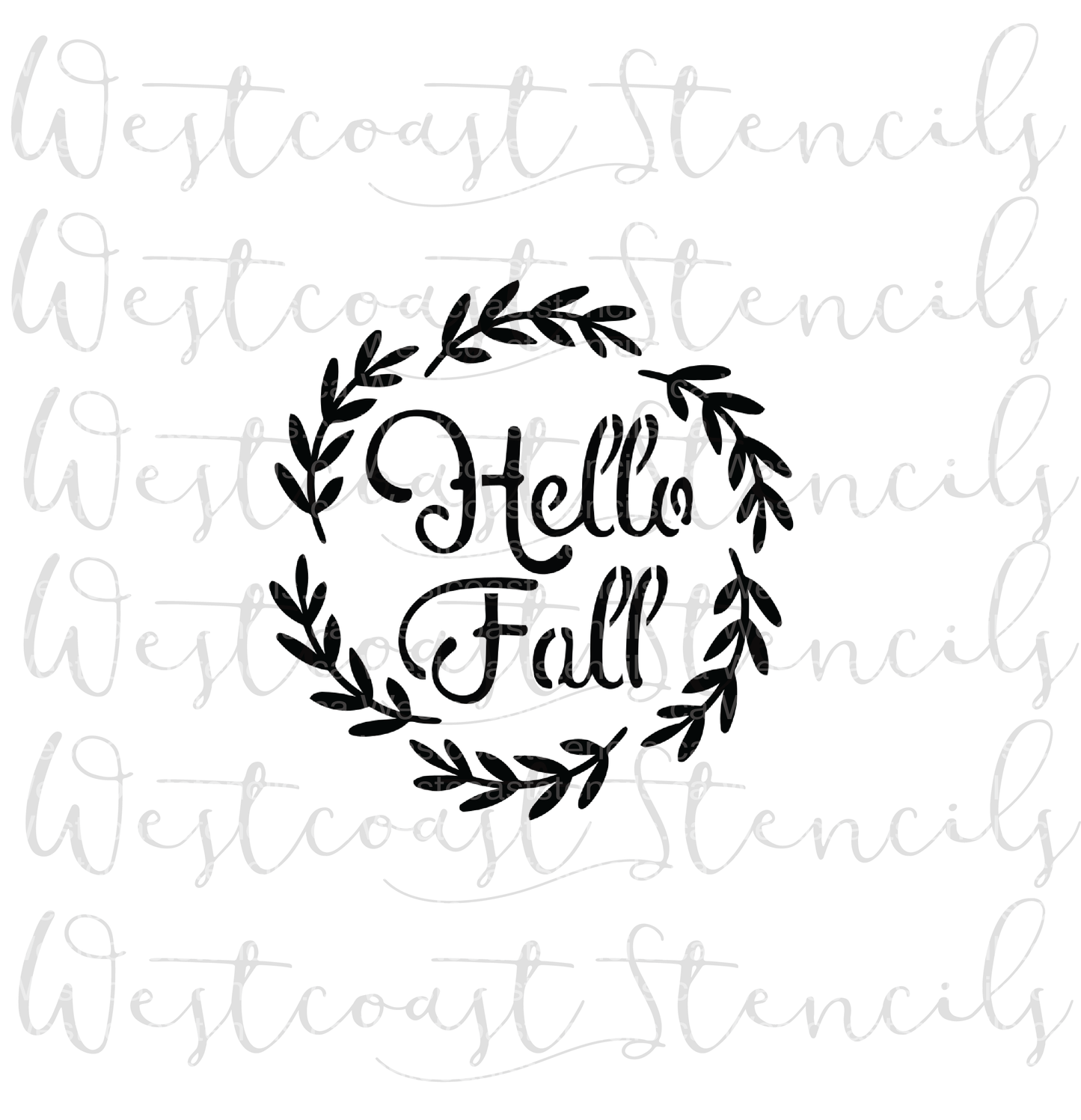 Hello Fall Stencil