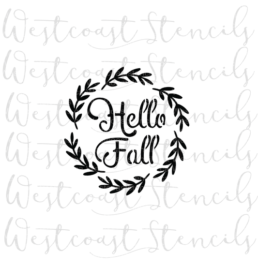 Hello Fall Stencil