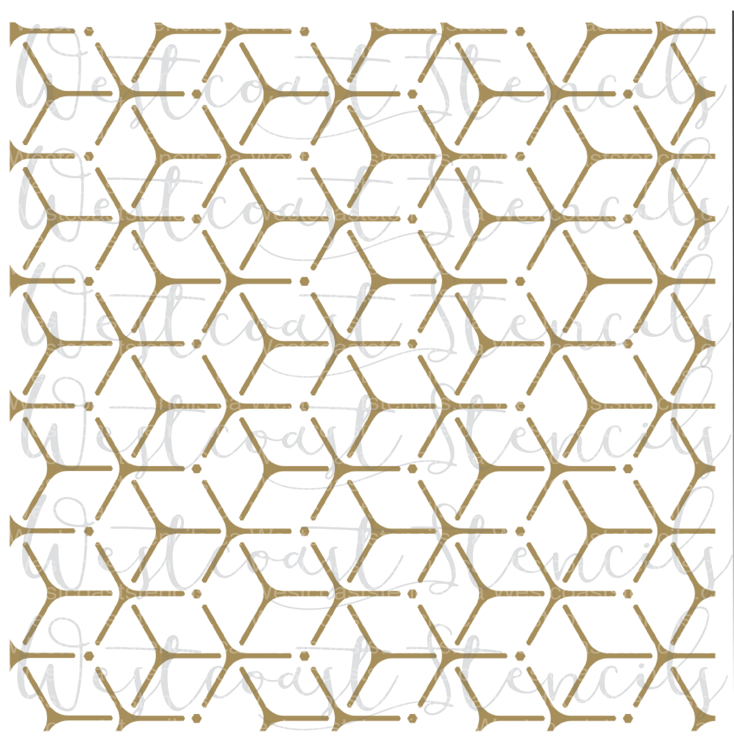 Hexagon Tile Pattern Stencil