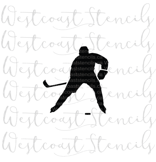 Hockey Player Stencil, Style 1