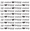 Hoppy Easter with Bunny Feet Text Background Stencil