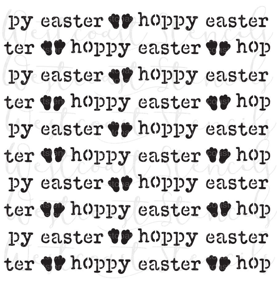 Happy Easter/ bunny Stencil