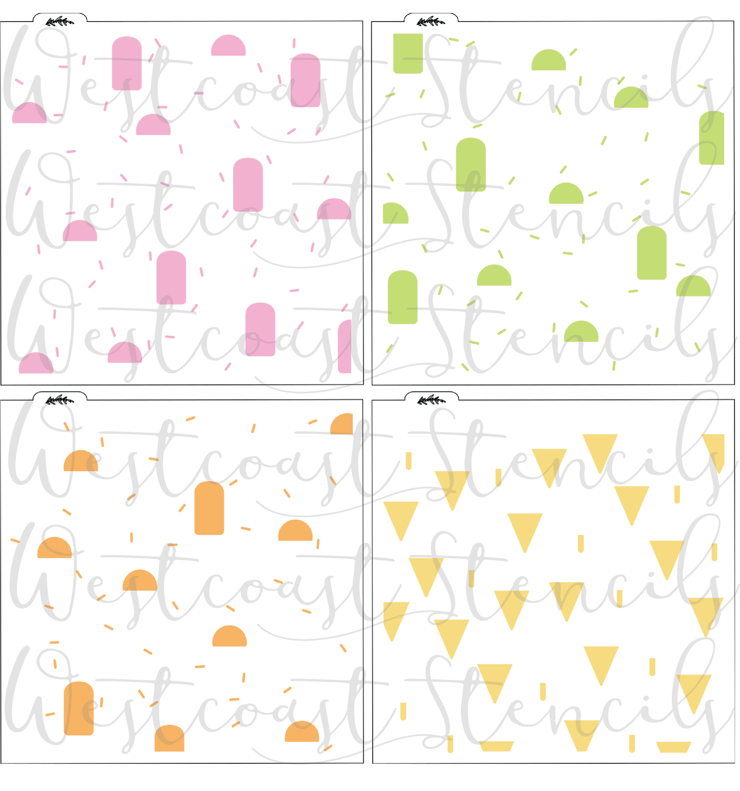 Ice Cream and Popsicles Stencil