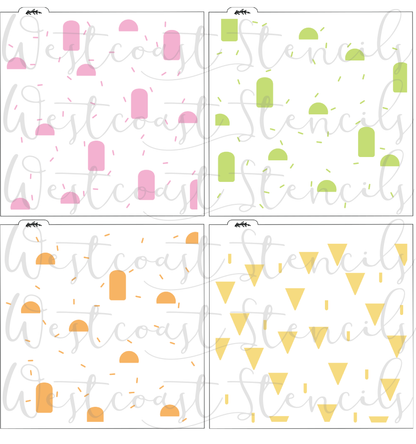 Ice Cream and Popsicles Stencil