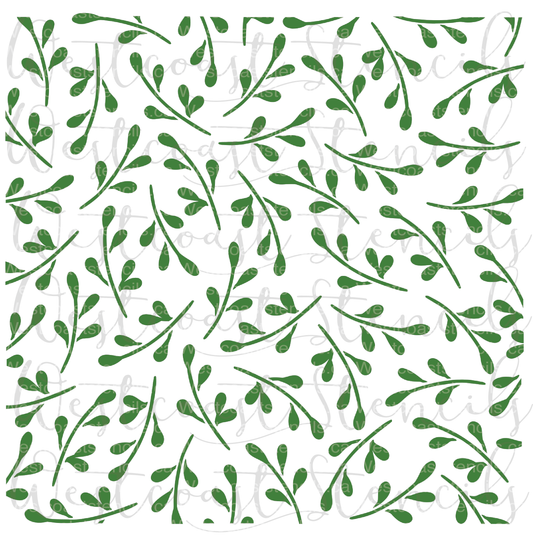 Leaf Sprig Pattern Stencil