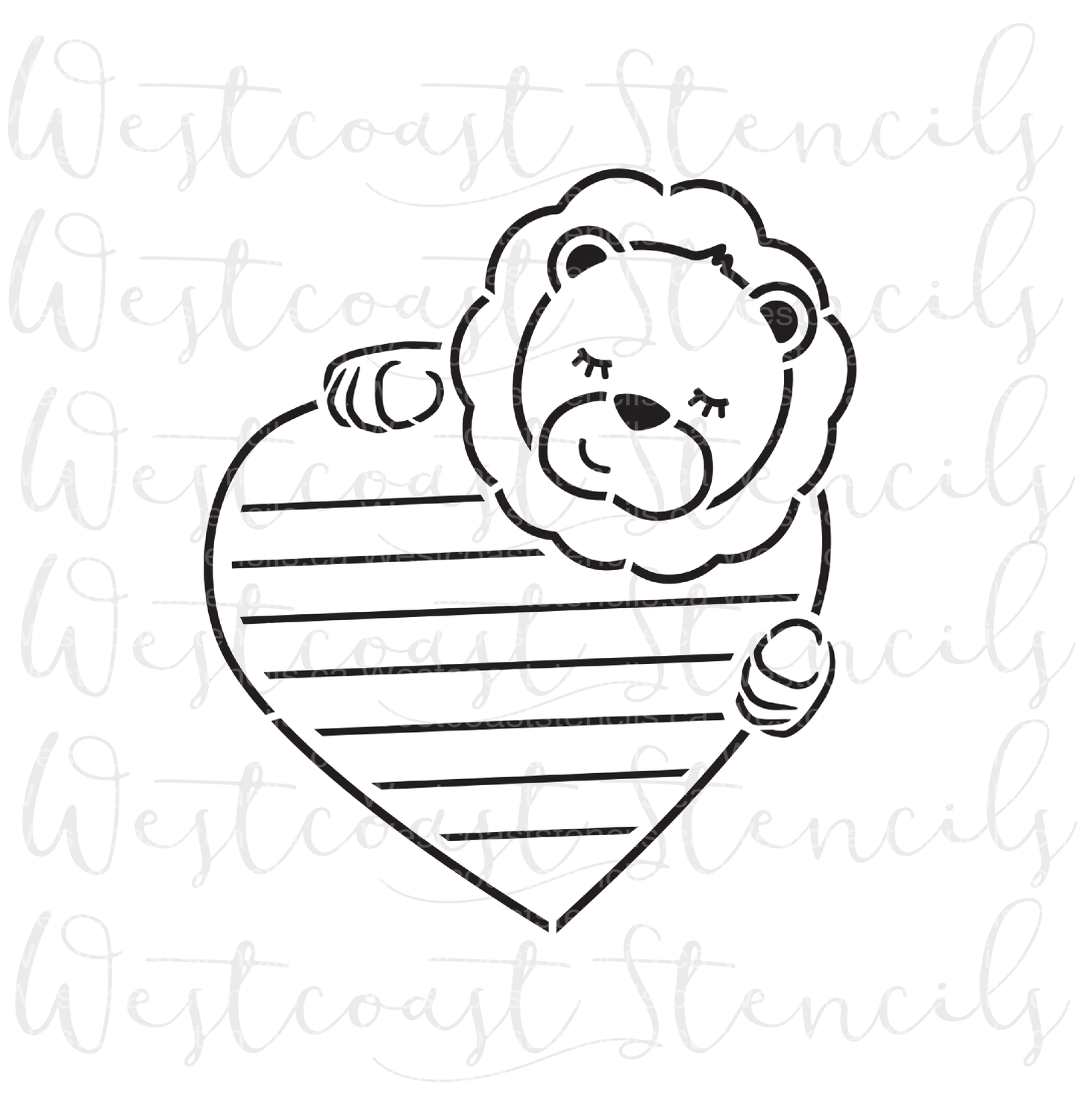 PYO Lion Heart Letter Stencil