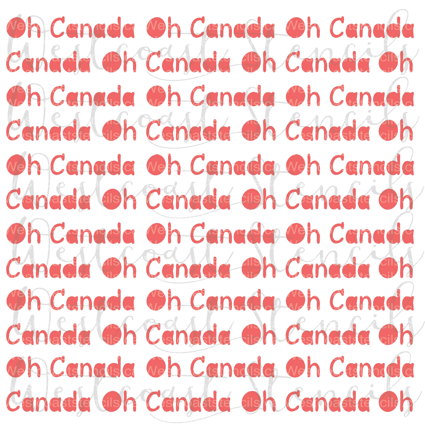 Oh Canada Background Stencil