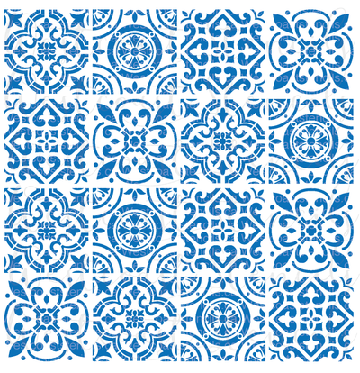 Portuguese Tile Background, 4 across