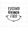 Resting Grinch Face Stencil
