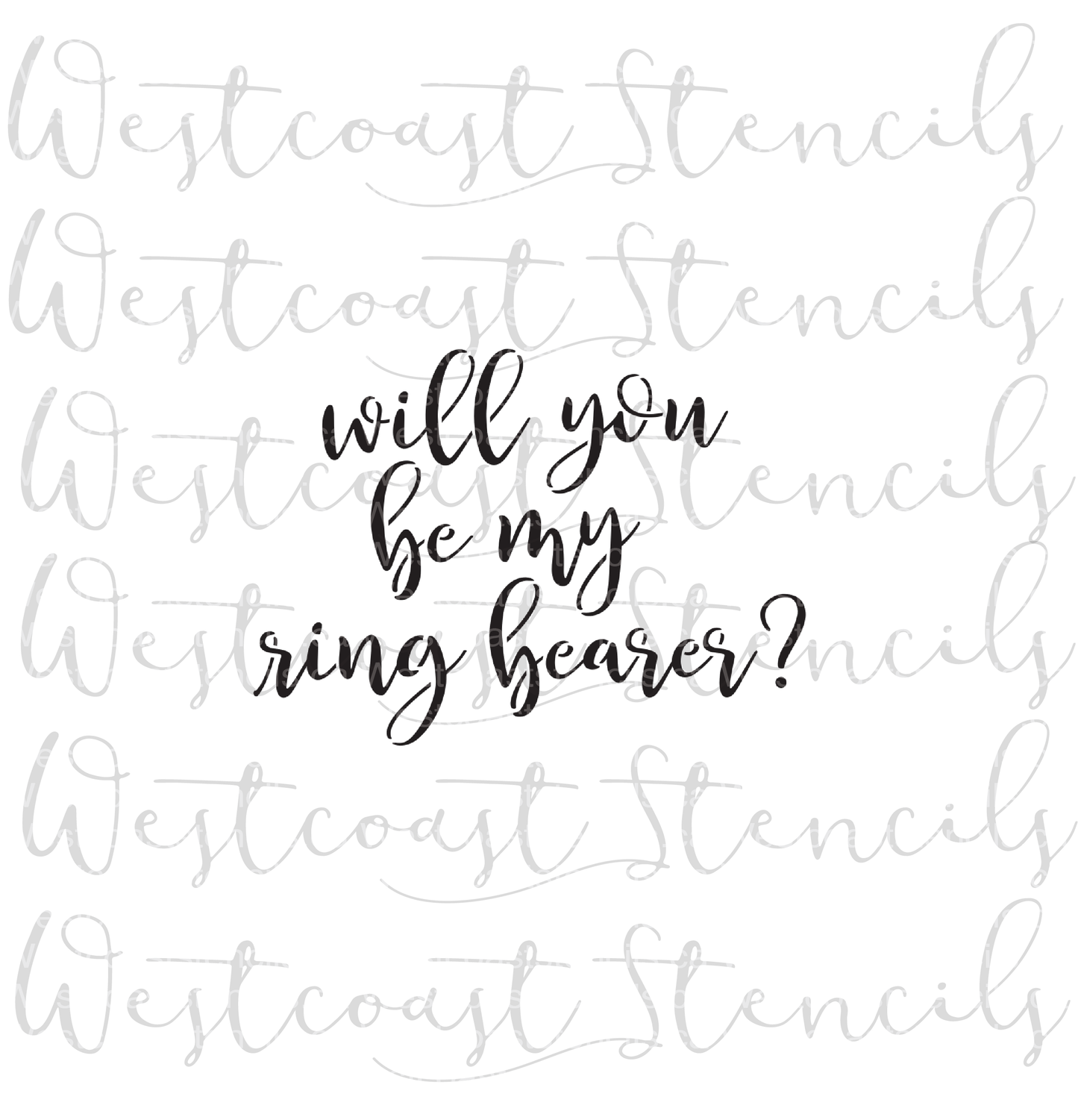 Will You Be My Ring Bearer Stencil