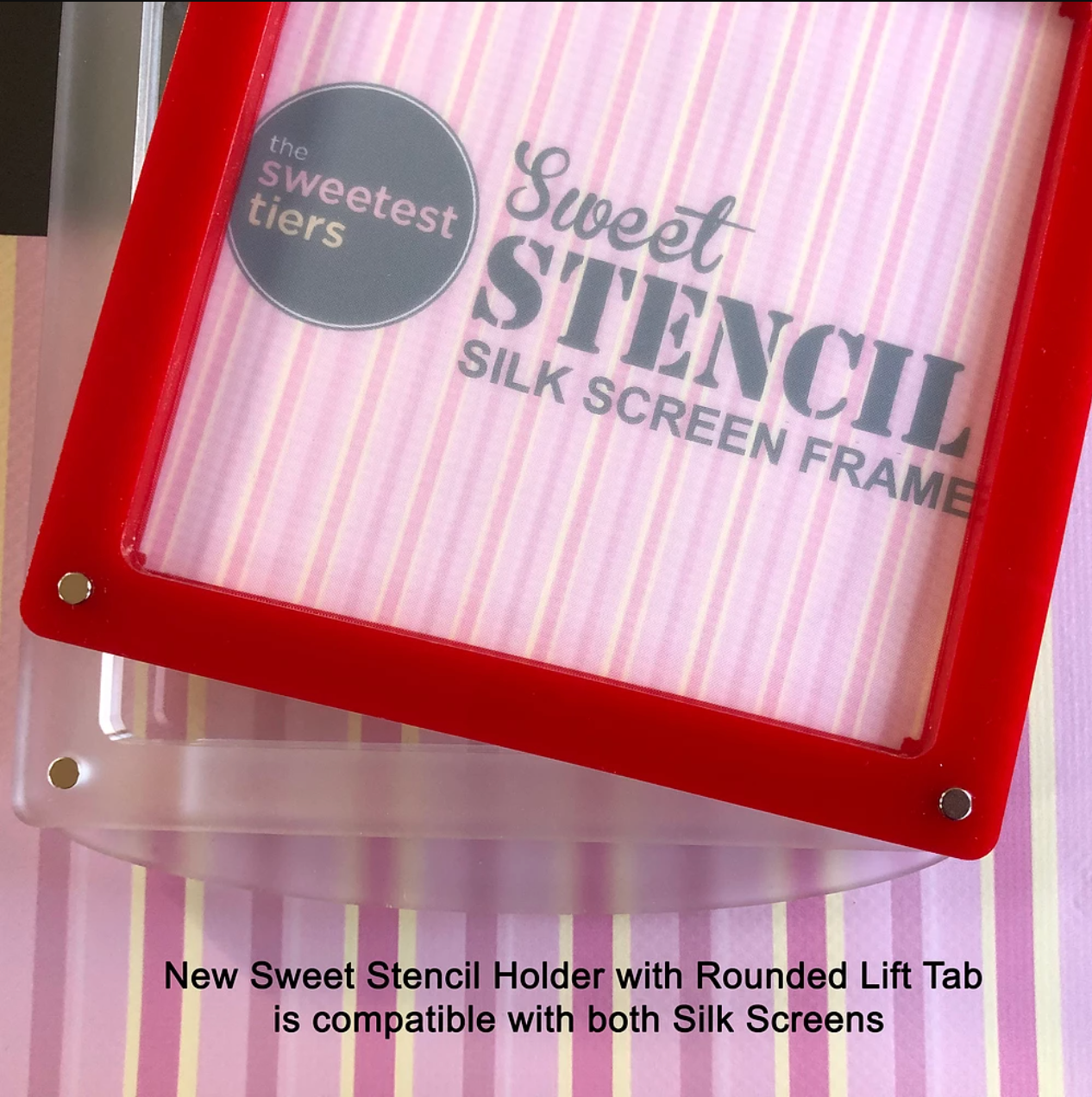 The Sweetest Tiers Stencil Holder