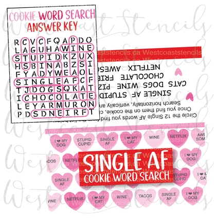 DIGITAL Single AF Word Search Bag Topper