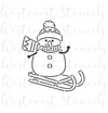 PYO Snowman on Sled Stencil