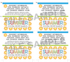 DIGITAL Summer Word Search Bag Topper, Style 2