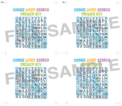 DIGITAL Summer Word Search Bag Topper, Style 2