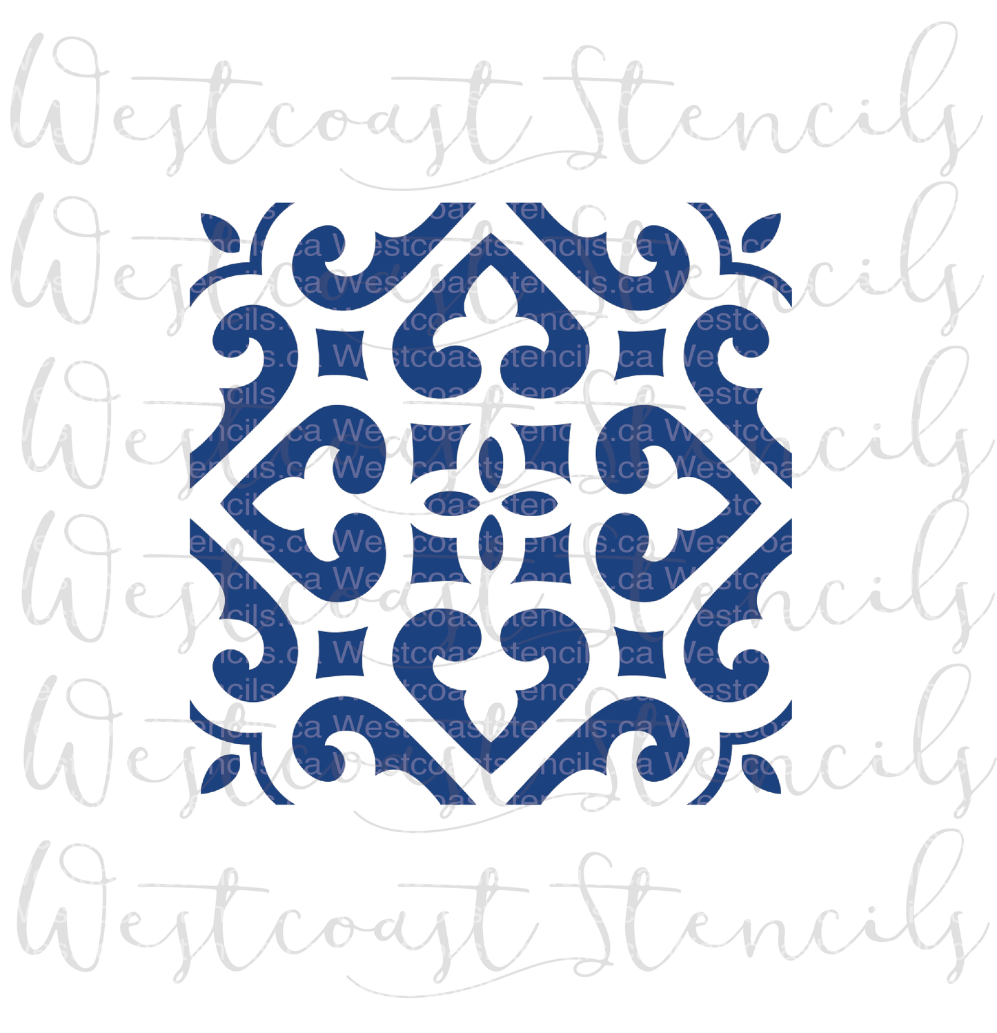 Portuguese Tile Stencil, Style 2