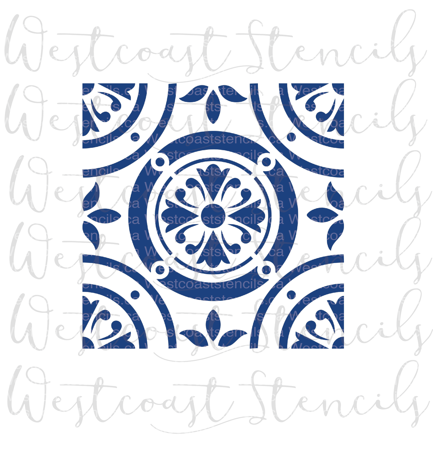 Portuguese Tile Stencil, Style 3