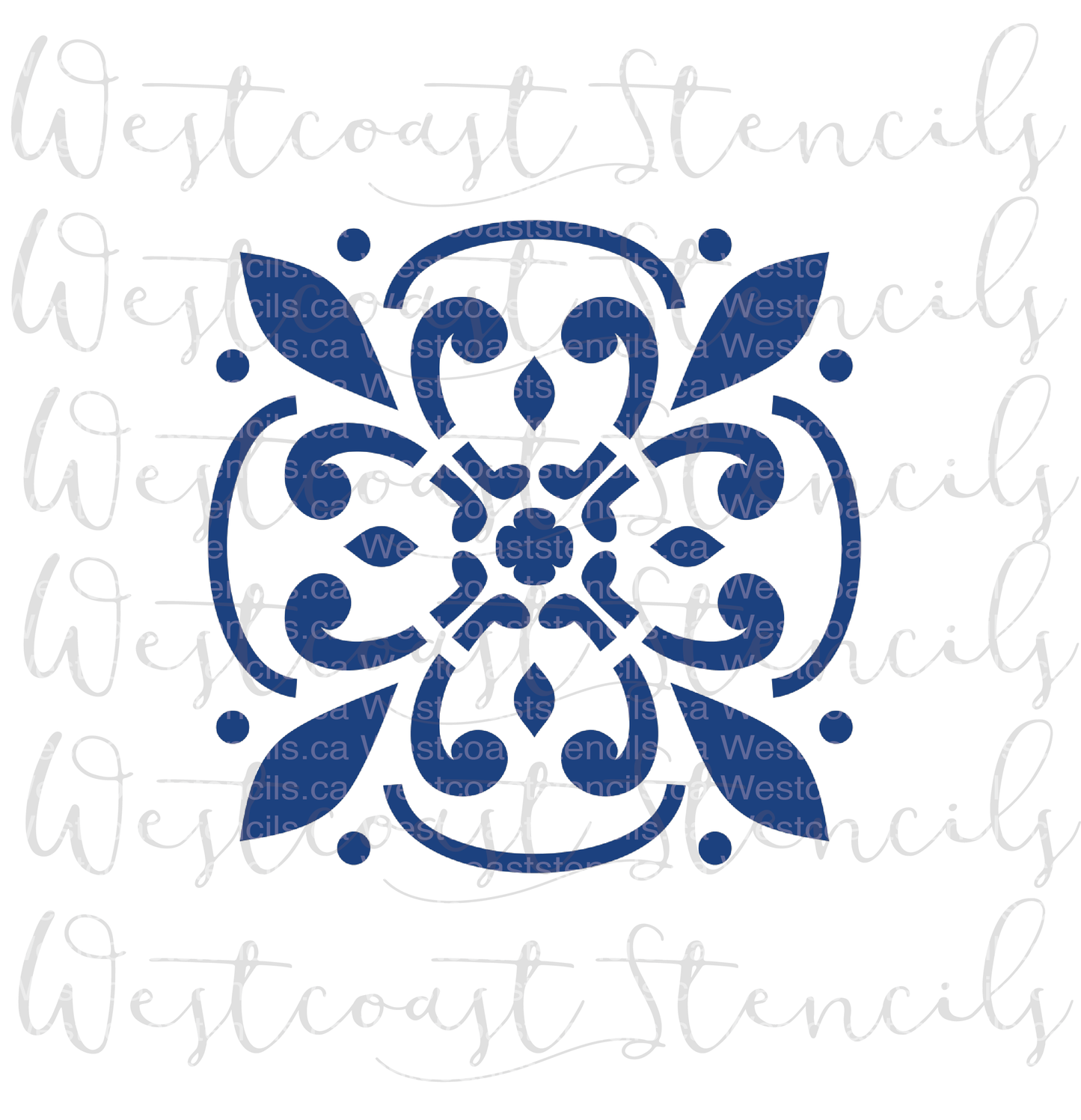 Portuguese Tile Stencil, Style 4