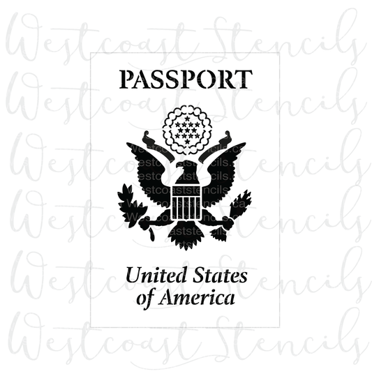 American Passport Stencil