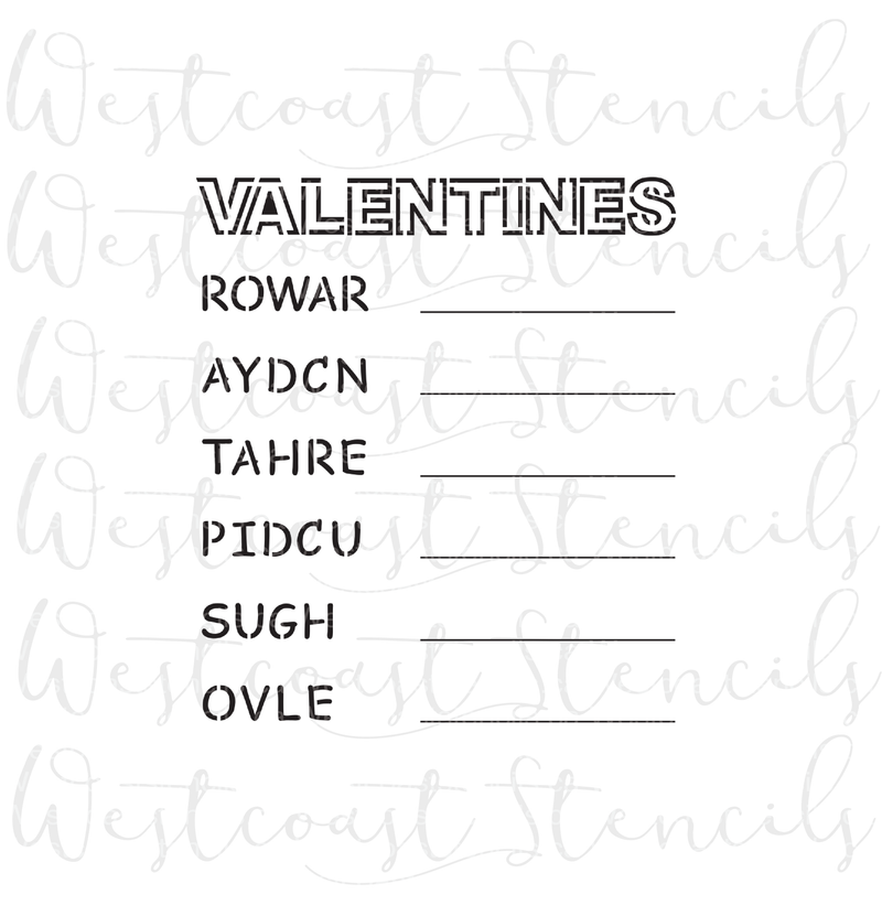 Valentine's Day Stencils