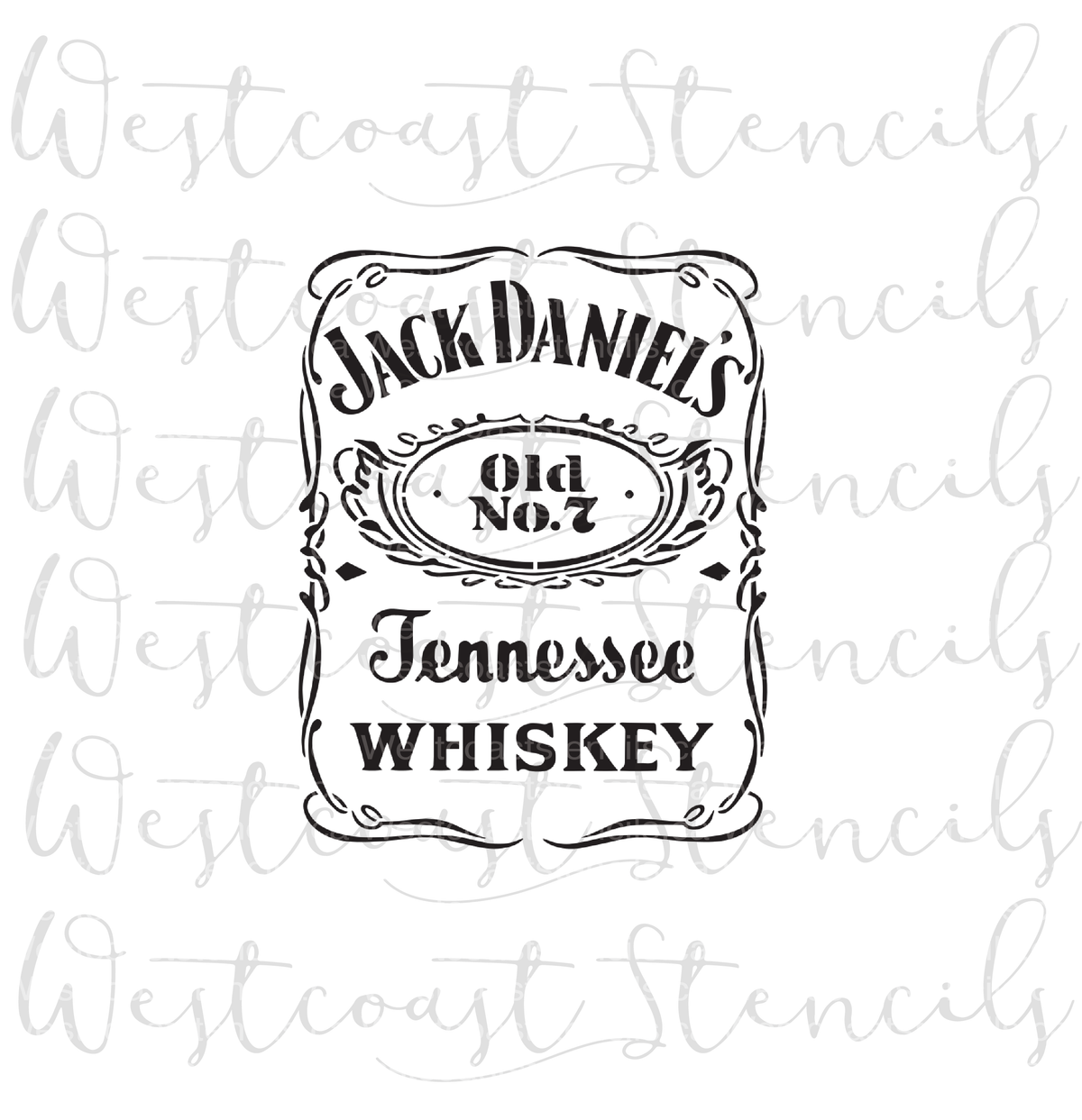 Whiskey Label Stencil - Westcoast Stencils