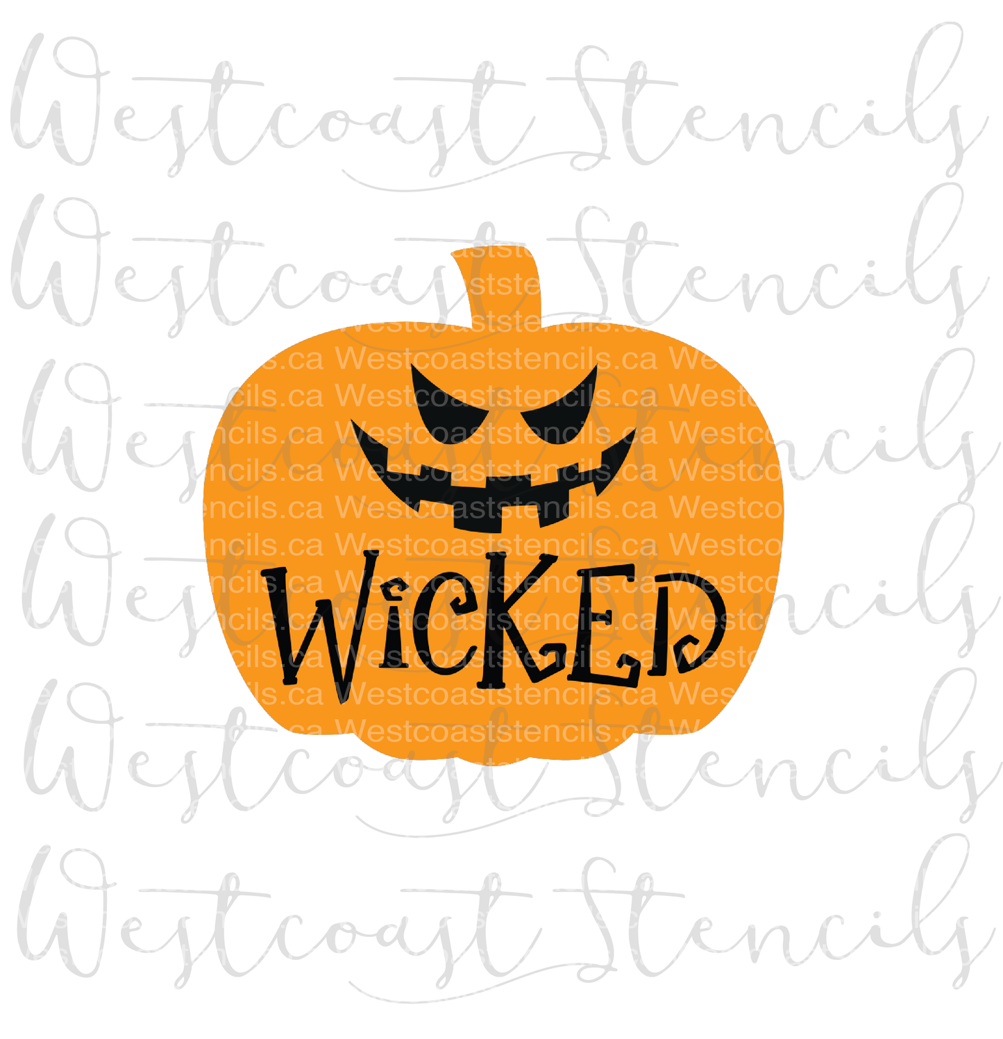 Wicked Pumpkin Stencil